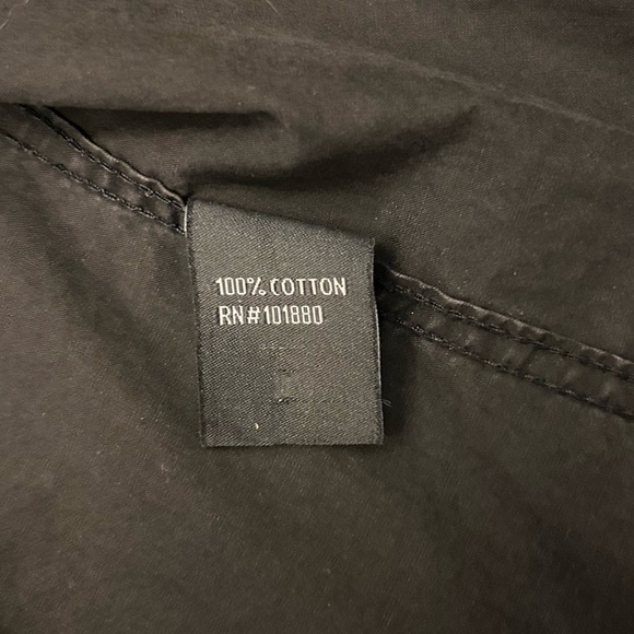 7 Diamonds Black Casual Button Down Cotton Shirt with Classic Collar Size L - Picture 10 of 11